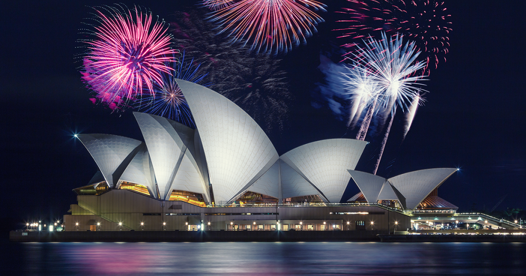 sydney australia countdown fireworks