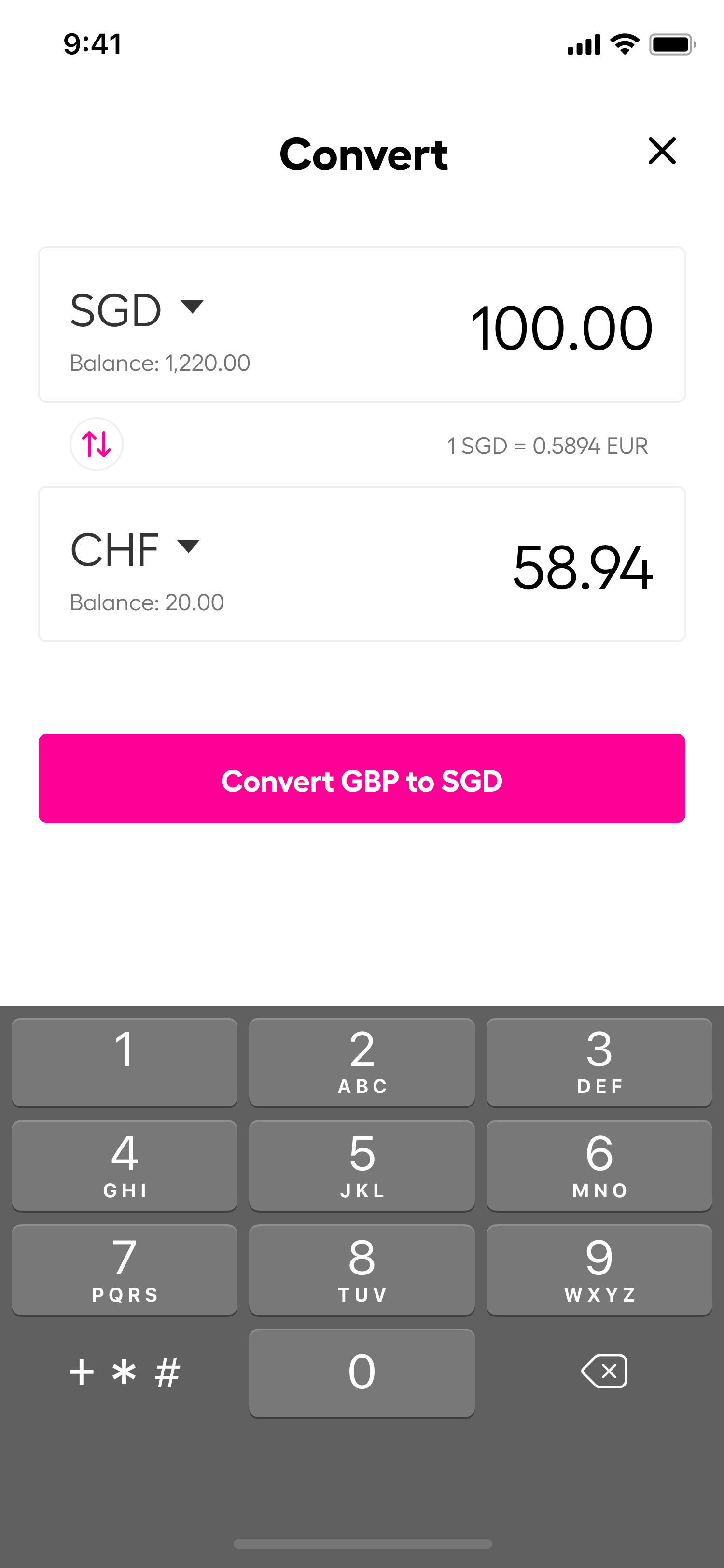 convert currencies on instarem app amaze wallet