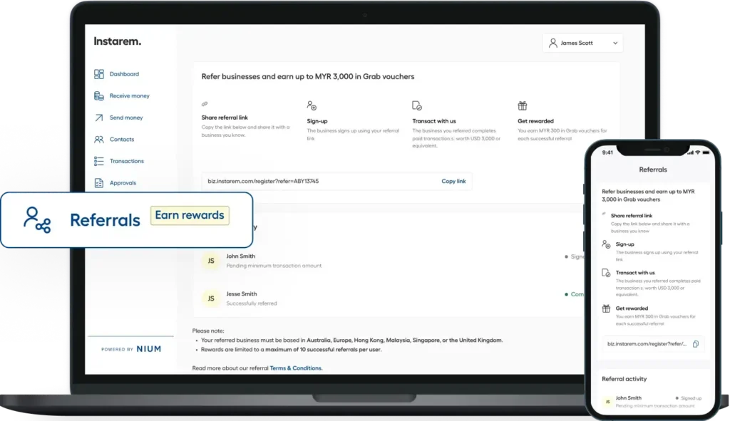 Malaysia dashboard in mobile and desktop